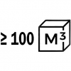 ≥ 100 м³