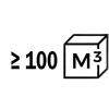 ≥ 100 м³